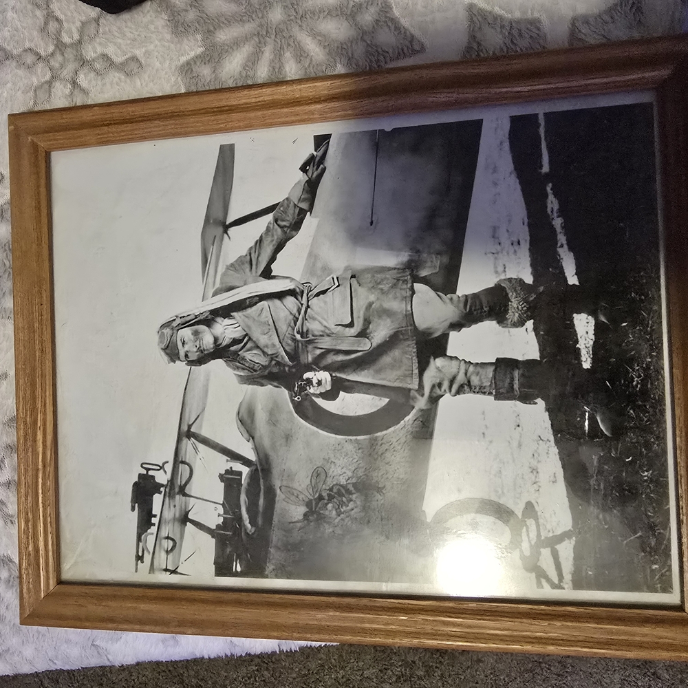 Framed Vintage Aviator Photograph
